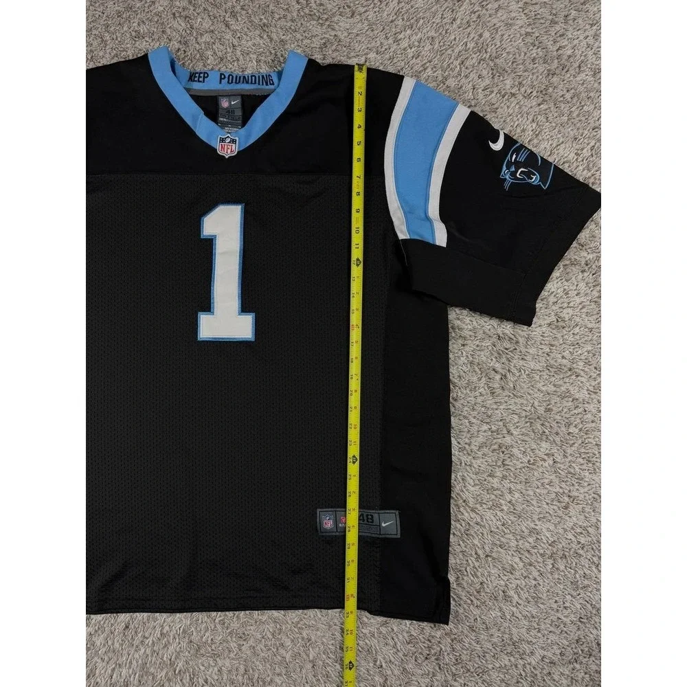 Carolina Panthers Jersey Men's Size 48 Black NFL Cam Newton 1 Nike On Field